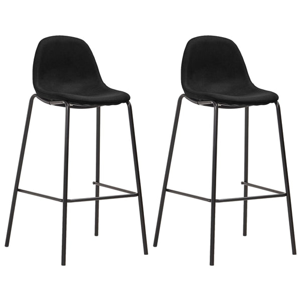 vidaXL 3-Piece Bar Set Fabric Black