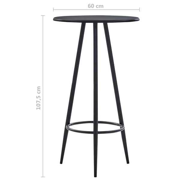 vidaXL 5-piece Bar Set Fabric Black