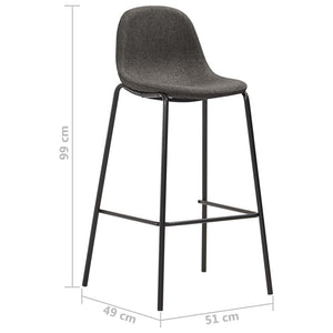 vidaXL 3-Piece Bar Set Fabric Dark Grey