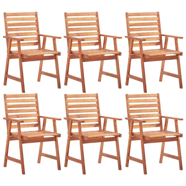 vidaXL Garden Chairs 6 pcs Solid Acacia Wood