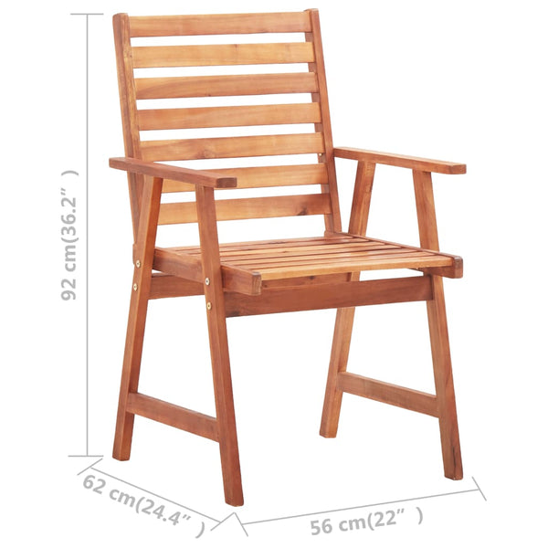 vidaXL Garden Chairs 6 pcs Solid Acacia Wood