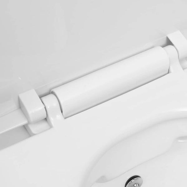 vidaXL Rimless Wall-Mounted Toilet with Bidet Function Ceramic White