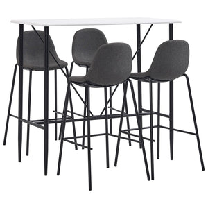 vidaXL 5-Piece Bar Set Fabric Dark Grey