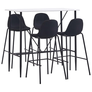 vidaXL 5-piece Bar Set Fabric Black