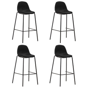 vidaXL 5-piece Bar Set Fabric Black