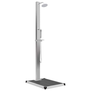 vidaXL Garden Shower with WPC Stainless Steel Base