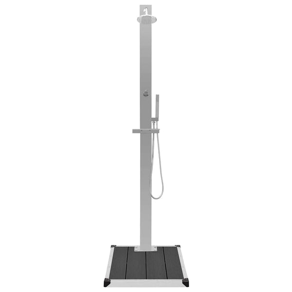 vidaXL Garden Shower with WPC Stainless Steel Base