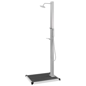 vidaXL Garden Shower with WPC Stainless Steel Base