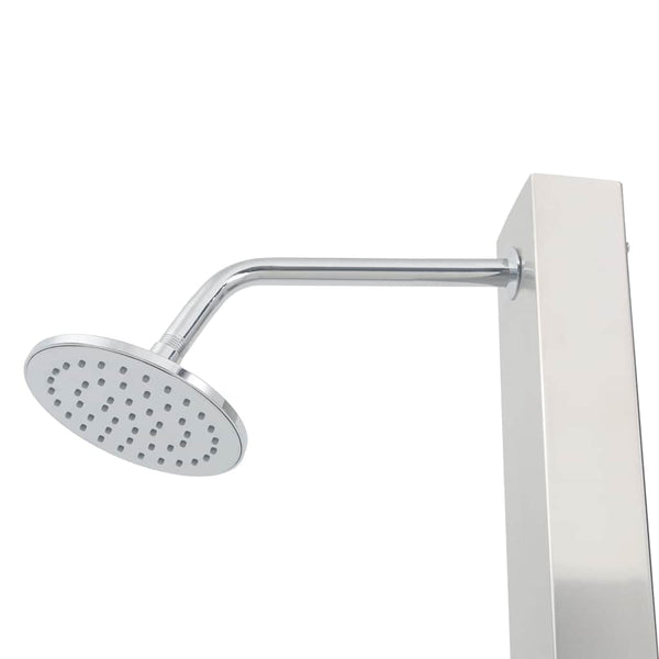 vidaXL Garden Shower with WPC Stainless Steel Base