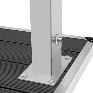 vidaXL Garden Shower with WPC Stainless Steel Base