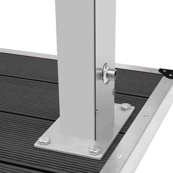 vidaXL Garden Shower with WPC Stainless Steel Base