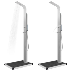 vidaXL Garden Shower with WPC Stainless Steel Base