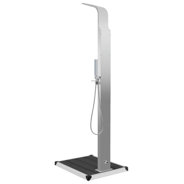 vidaXL Garden Shower with WPC Stainless Steel Base