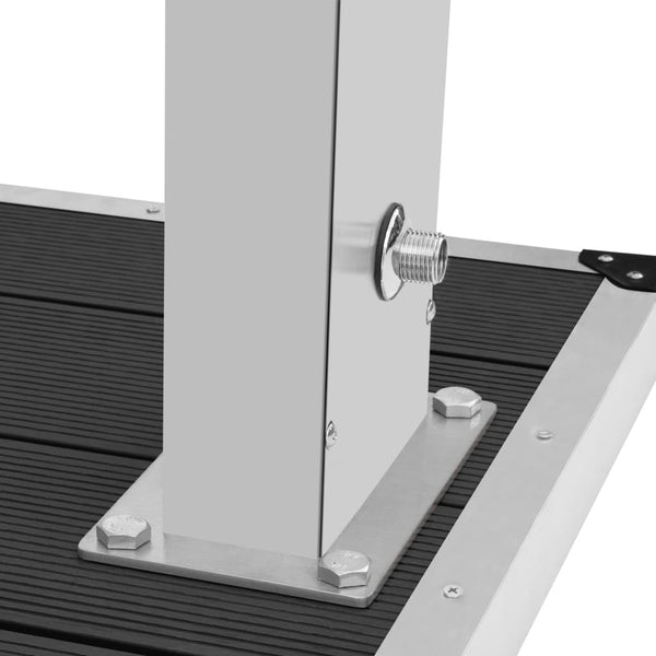 vidaXL Garden Shower with WPC Stainless Steel Base