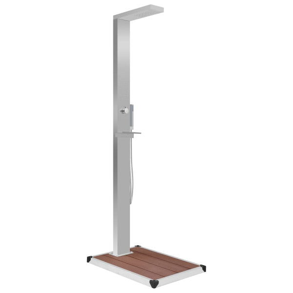 vidaXL Garden Shower with WPC Stainless Steel Base