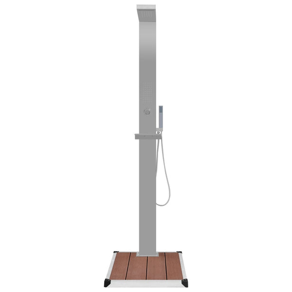 vidaXL Garden Shower with WPC Stainless Steel Base