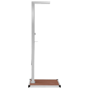 vidaXL Garden Shower with WPC Stainless Steel Base