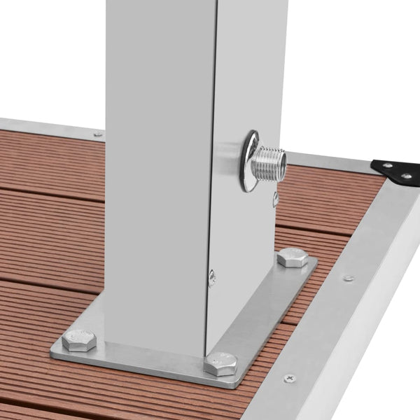 vidaXL Garden Shower with WPC Stainless Steel Base