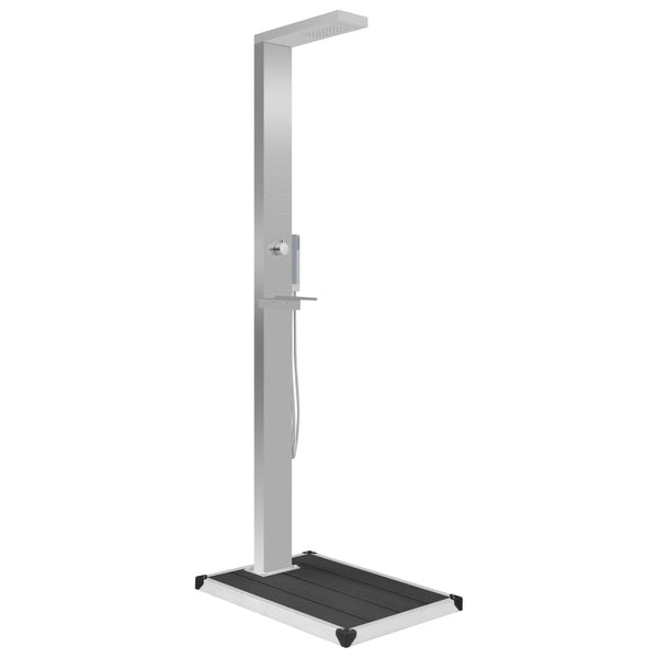 vidaXL Garden Shower with WPC Stainless Steel Base