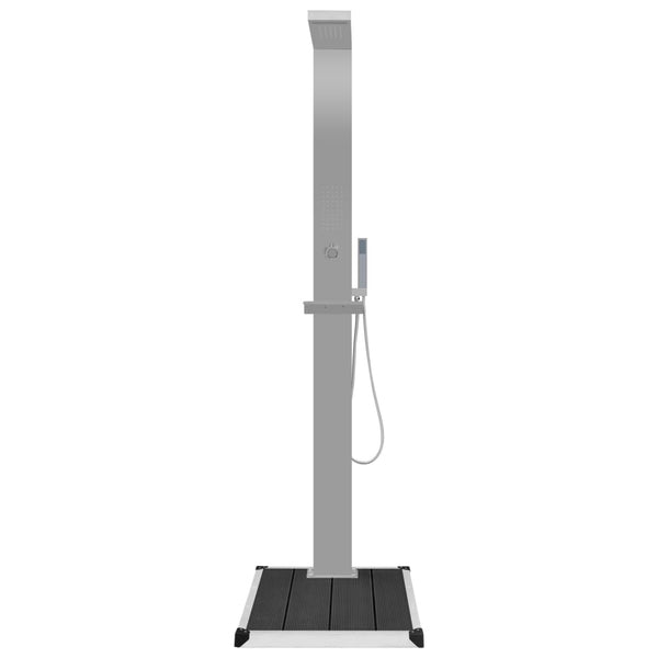 vidaXL Garden Shower with WPC Stainless Steel Base