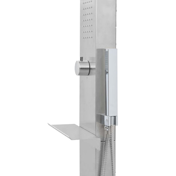 vidaXL Garden Shower with WPC Stainless Steel Base