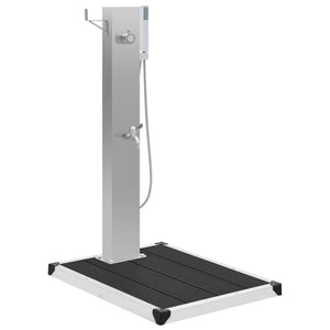 vidaXL Garden Shower with WPC Stainless Steel Base