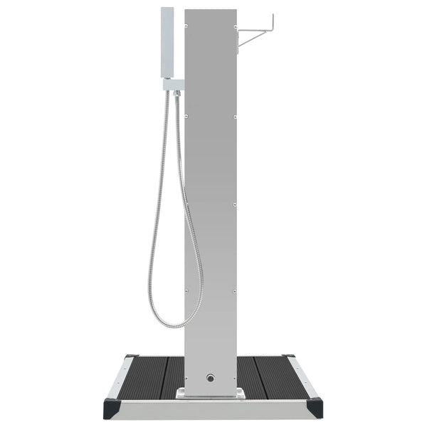 vidaXL Garden Shower with WPC Stainless Steel Base