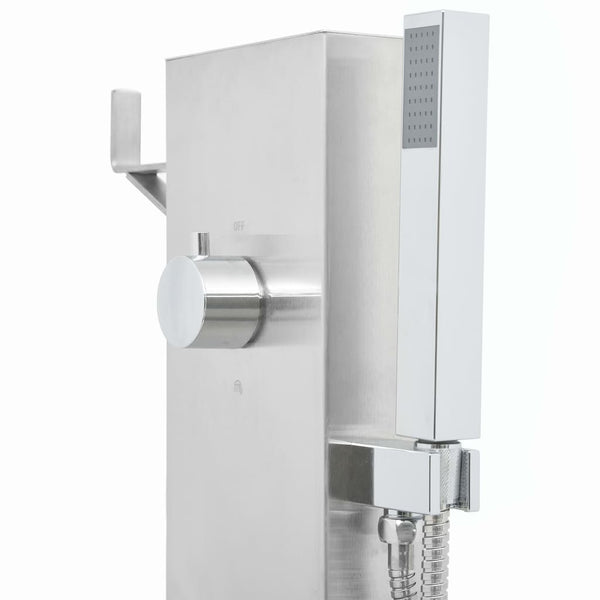 vidaXL Garden Shower with WPC Stainless Steel Base