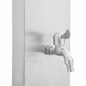 vidaXL Garden Shower with WPC Stainless Steel Base