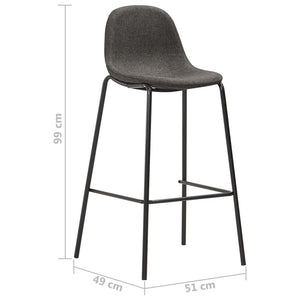 vidaXL 5-Piece Bar Set Fabric Dark Grey