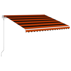 vidaXL Retractable Awning 400x300 cm Orange and Brown