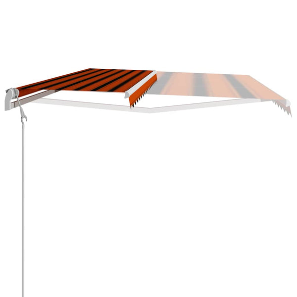 vidaXL Retractable Awning 400x300 cm Orange and Brown