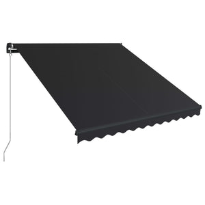 vidaXL Retractable Awning Manual 300 x 250 cm Anthracite