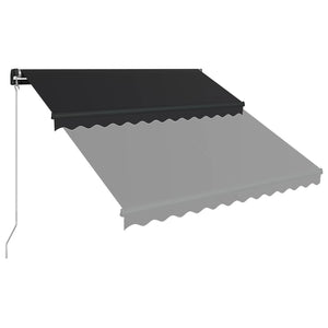 vidaXL Retractable Awning Manual 300 x 250 cm Anthracite