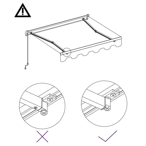 vidaXL Retractable Awning Manual 300 x 250 cm Anthracite
