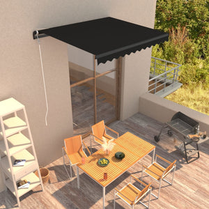 vidaXL Retractable Awning Manual 300 x 250 cm Anthracite