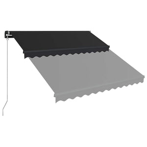 vidaXL Retractable Awning Manual 350 x 250 cm Anthracite