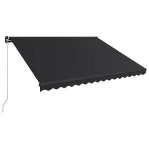 vidaXL Retractable Awning Manual 450 x 300 cm Anthracite