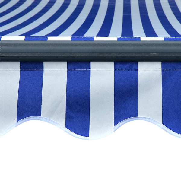 vidaXL Awning with Wind Sensor & LED 500x300cm Blue and White