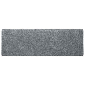 vidaXL Self-Adhesive Stair Mats 15 pcs. 65x21x4 cm Light Grey Rectangular Edge