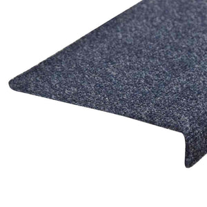 vidaXL Self-Adhesive Stair Mats 15 pcs. 65x21x4 cm Blue Rectangular Edge