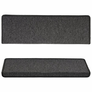 vidaXL Stair Mats 15 pcs. 65x21x4 cm Anthracite Rectangular Edge