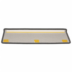 vidaXL Stair Mats 15 pcs. 65x21x4 cm Dark Grey Rectangular Edge