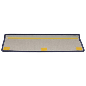 vidaXL Stair Mats 15 pcs. 65x21x4 cm Blue Rectangular Edge
