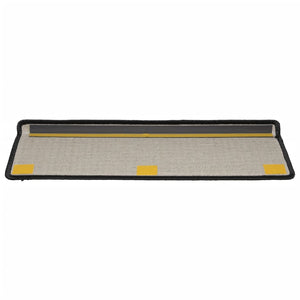 vidaXL Stair Mats 15 pcs. 65x21x4 cm Black Rectangular Edge