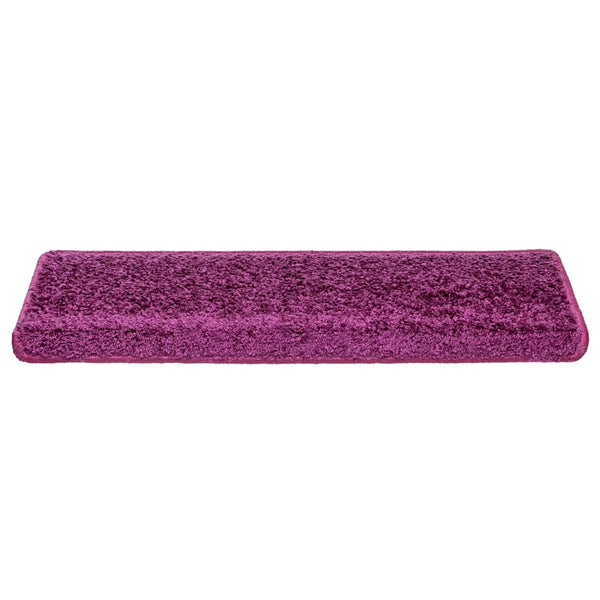 vidaXL Stair Mats 15 pcs. 65x21x4 cm Violet Rectangular Edge