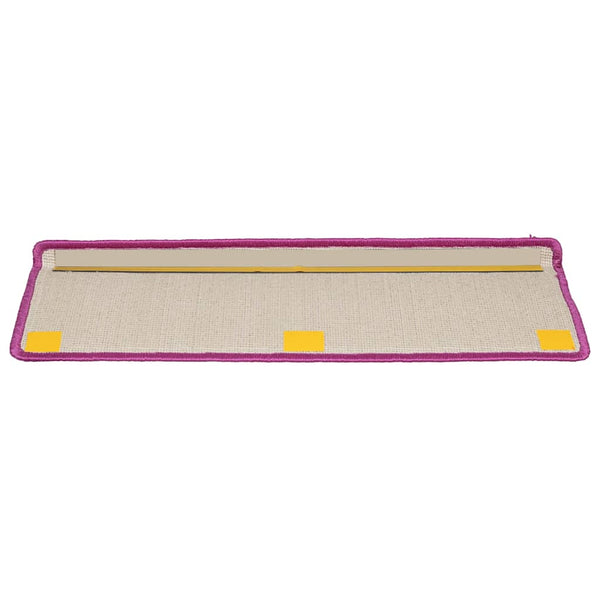 vidaXL Stair Mats 15 pcs. 65x21x4 cm Violet Rectangular Edge