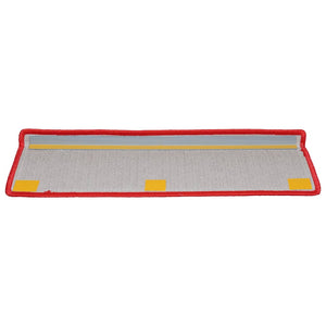 vidaXL Stair Mats 15 pcs. 65x21x4 cm Red Rectangular Edge