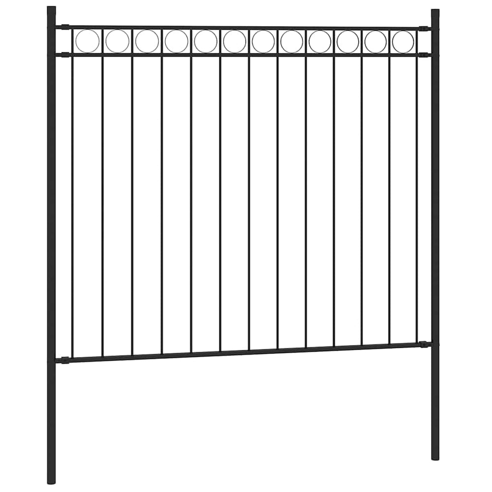 vidaXL Garden Fence ASSEN Steel 1.7 x 0.8 m Black