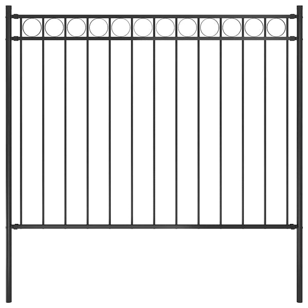 vidaXL Garden Fence ASSEN Steel 1.7 x 1 m Black